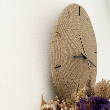 Jute Wanduhr